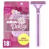 Daisy Gillette Disposable Razors for Women, 2-Bladed, 18 Count, Pink