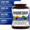 Magnesium Glycinate & Malate Complex w/Vitamin D3, 100% Chelated for Max Absorption, Vegetarian – Bone Health, Nerves, Muscles, 120 Capsules, 60 Days